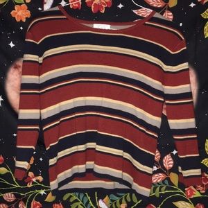 Christopher & Banks Striped Sweater: Size Small